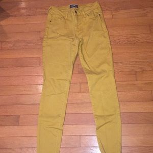Rock star mid rise mustard jeans